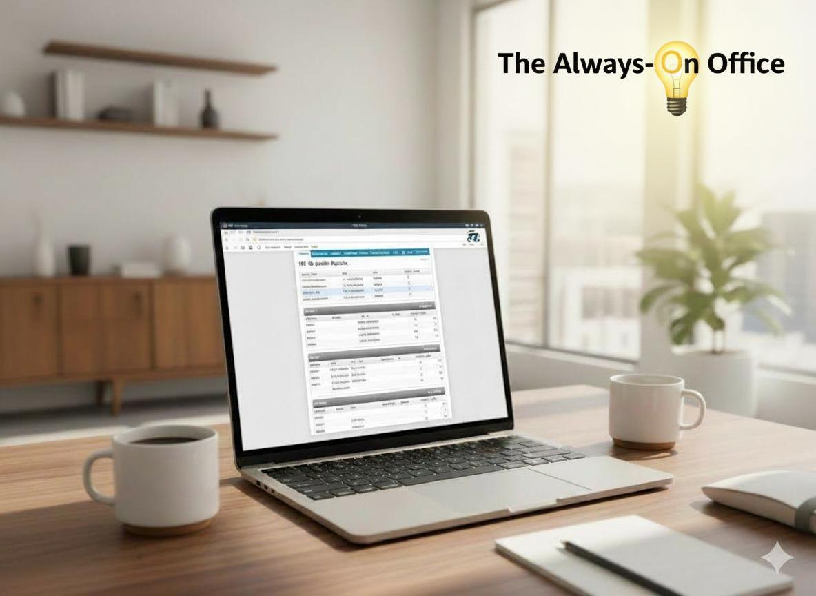 Fire protection office customer portal access on laptop
