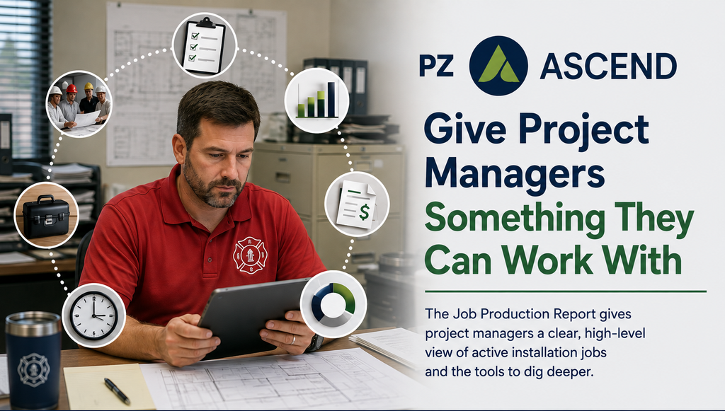 Project manager using PZ to review active installation jobs, drill into job details, track progress, and make informed decisions.
